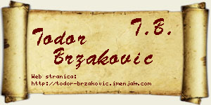 Todor Brzaković vizit kartica